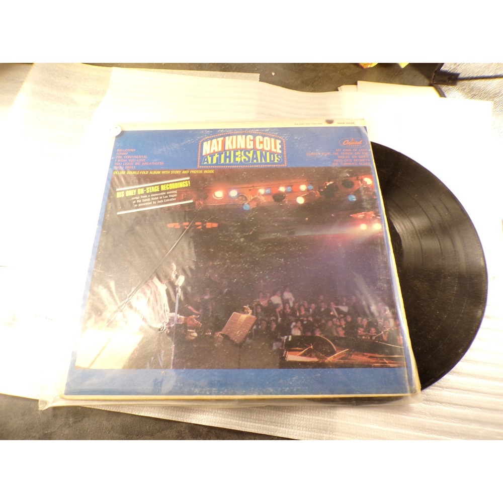 Nat King Cole At The Sands MAS 2434 Capitol Records Vinyl LP Live Gatefold Mono